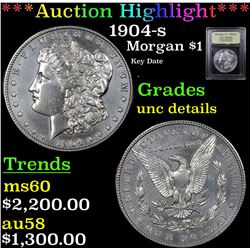 ***Auction Highlight*** 1904-s Morgan Dollar $1 Graded Unc Details By USCG (fc)