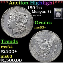 ***Auction Highlight*** 1894-s Morgan Dollar $1 Graded Select+ Unc By USCG (fc)