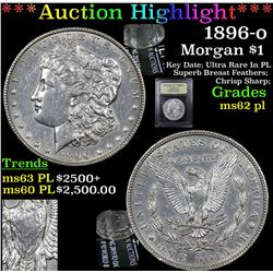 ***Auction Highlight*** 1896-o Morgan Dollar $1 Graded Select Unc PL By USCG (fc)