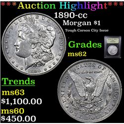 ***Auction Highlight*** 1890-cc Morgan Dollar $1 Graded Select Unc By USCG (fc)