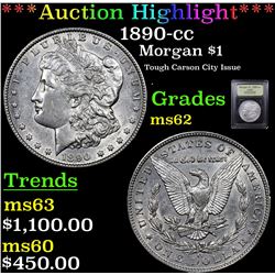 ***Auction Highlight*** 1890-cc Morgan Dollar $1 Graded Select Unc By USCG (fc)