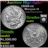 Image 1 : ***Auction Highlight*** 1890-cc Morgan Dollar $1 Graded Select Unc By USCG (fc)