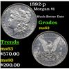 Image 1 : 1892-p Morgan Dollar $1 Grades Select Unc