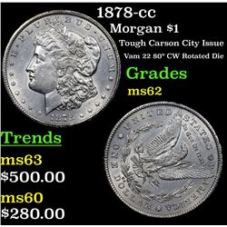 1878-cc Morgan Dollar $1 Grades Select Unc