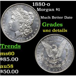 1880-o Morgan Dollar $1 Grades Unc Details