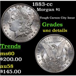 1883-cc Morgan Dollar $1 Grades Unc Details