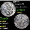Image 1 : 1897-s Morgan Dollar $1 Grades Select Unc
