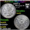 Image 1 : ***Auction Highlight*** 1897-o Morgan Dollar $1 Graded Select Unc By USCG (fc)