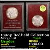 Image 1 : 1897-p Redfield Collection Morgan Dollar $1 Graded Gem Unc By Paramount