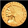 Image 2 : 1910-p Gold Indian Quarter Eagle $2 1/2 Grades Select AU