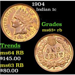 1904 Indian Cent 1c Grades Select+ Unc RB