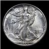 Image 2 : 1945-s Walking Liberty Half Dollar 50c Grades Select Unc