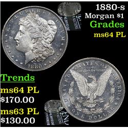 1880-s Morgan Dollar $1 Grades Choice Unc PL