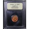Image 4 : ***Auction Highlight*** 1907 Indian Cent 1c Graded GEM Unc RD By USCG (fc)
