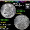 Image 1 : ***Auction Highlight*** 1890-p Morgan Dollar $1 Graded Choice+ Unc By USCG (fc)