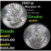 Image 1 : 1897-p Morgan Dollar $1 Grades Choice+ Unc
