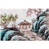 Image 4 : Framed Chinese landscape painted on porcelain.