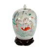 Image 1 : Large Chinese lidded jar on stand.