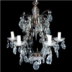 A crystal chandelier.
