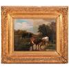Image 1 : A 19th century pastoral oil on canvas signed by Louis Coignard (1812-1883) lower left and dated '51.