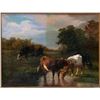 Image 2 : A 19th century pastoral oil on canvas signed by Louis Coignard (1812-1883) lower left and dated '51.