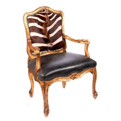 Gilt wood armchair.