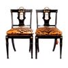Image 1 : Four Ebonized side chairs.
