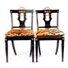 Image 2 : Four Ebonized side chairs.
