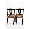Image 7 : Four Ebonized side chairs.