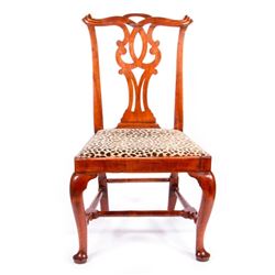 Pair of Chippendale side chairs.