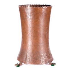 Copper umbrella stand.