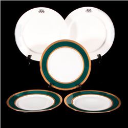 Two sets of dinner plates.