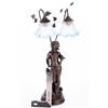 Image 9 : Cast bronze table lamp.