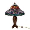 Image 1 : Art glass desk lamp.