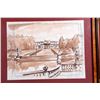 Image 3 : Two wash sketches of Venice on Gritti Palace Hotel stationary signed lower right: James L. Callahan.