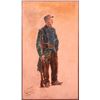 Image 2 : Early 20th century oil on board of a World War I French Soldier. Signed lower left Henry Hunt and da