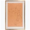 Image 1 : Graphite on paper study of three nudes signed Haliman lower left.
