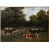 Image 2 : A pastoral oil on board landscape signed R. F. Merrill and dated 1910.