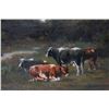 Image 5 : A pastoral oil on board landscape signed R. F. Merrill and dated 1910.