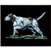 Image 2 : A 20th century oil on felt painting of a pointer.