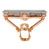 Image 1 : A faux marble console table.