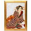 Image 1 : A painting of a Geisha.