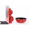 Image 12 : Two pieces of Chinese cinnabar.