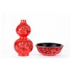 Image 3 : Two pieces of Chinese cinnabar.