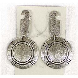 Contemporary Navajo Sterling Silver Earrings