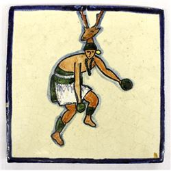 Red Clay Pottery Yaqui Indian Deer Dancer Tile