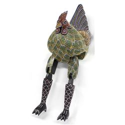 Handcrafted Indonesian Carved Wood Chicken