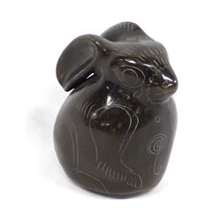 Oaxacan Black Burnished Pottery Rabbit