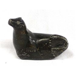 Canadian Inuit Carved Stone Seal, Jakusi Echalook