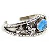 Image 3 : Native American Navajo Silver Turquoise Bracelet